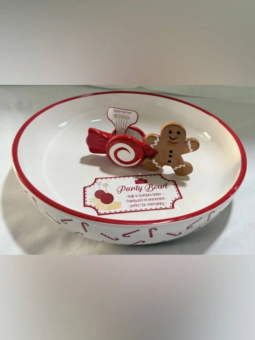 Whimsical Cupboards 10 Strawberry street Plate Gingerbread Toothpick Holder NEW